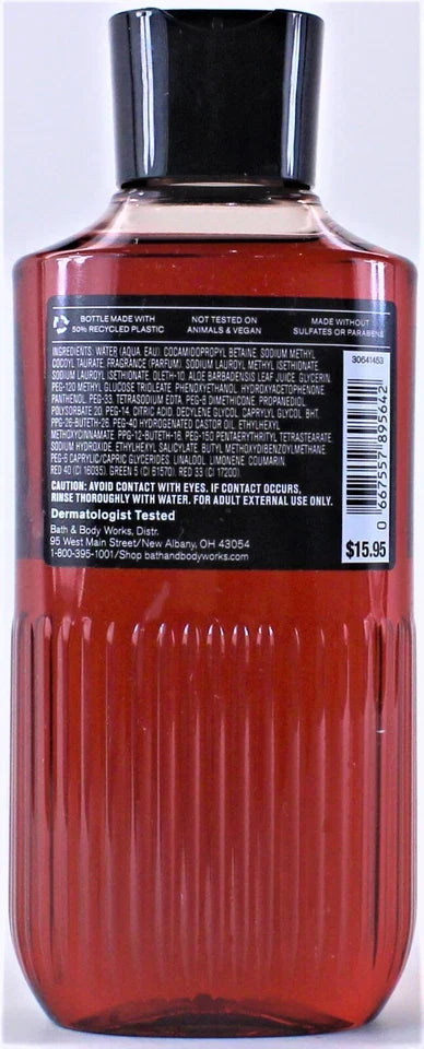 Bath & Body Works Men's BOURBON 3-1 Hair Face Body Wash Gel Shampoo 10oz
