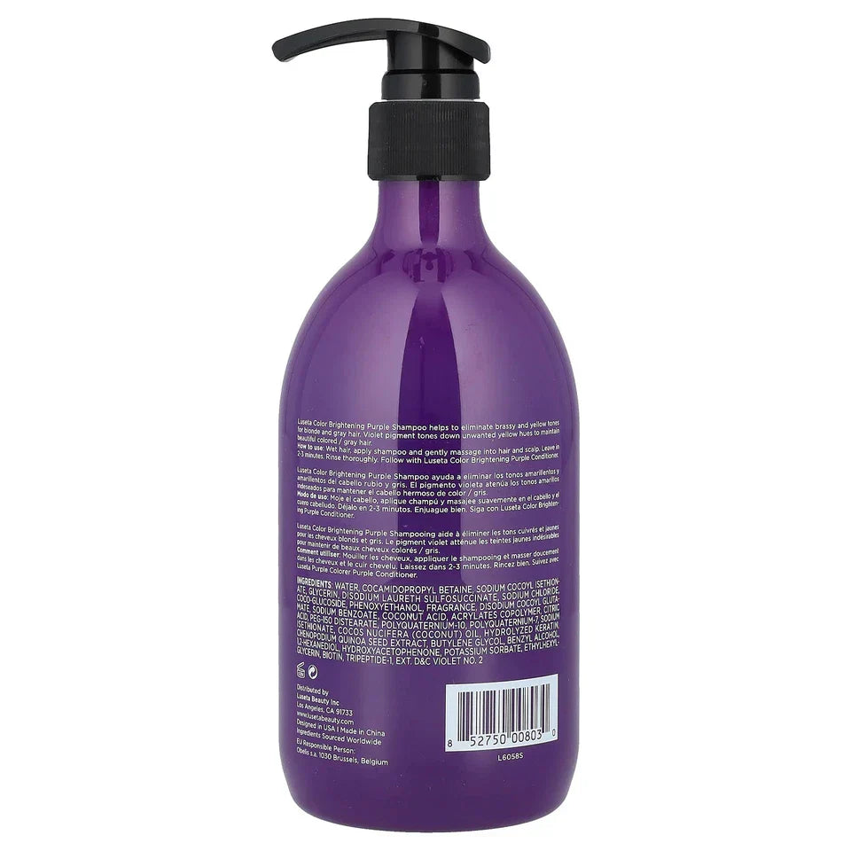 Color Brightening Purple Shampoo, For Blonde & Gray Hair, 16.9 fl oz (500 ml)